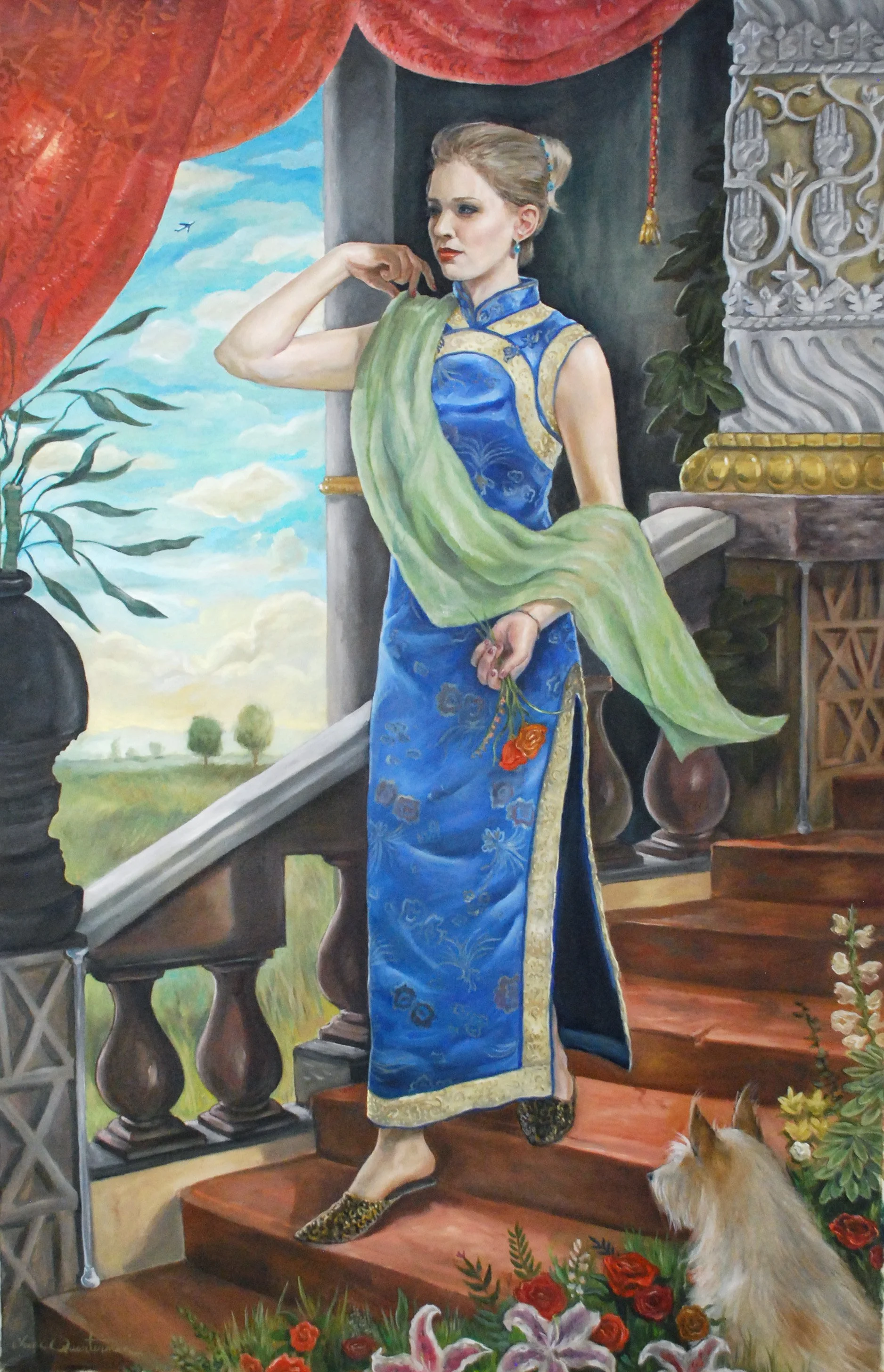 "Mitzi"—Oil on canvas, 30"x47" —Collection of Mrs. Mitzi Cockrell