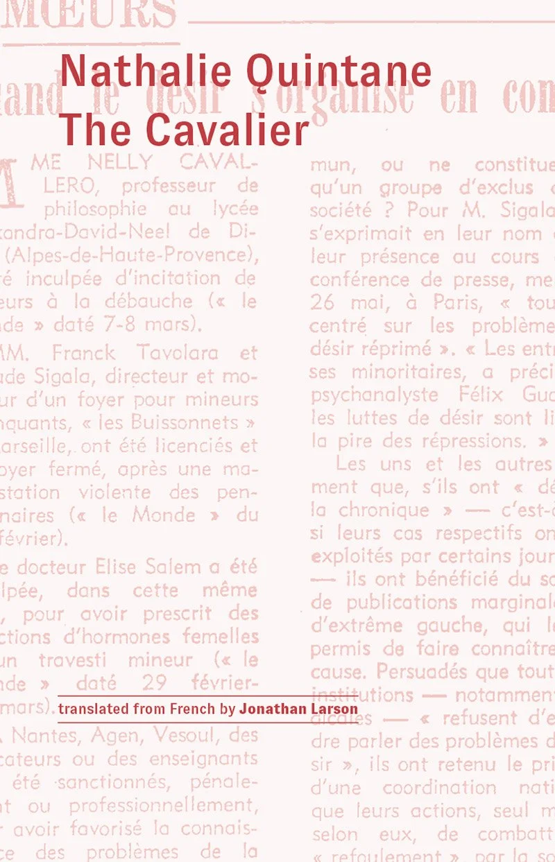 The Cavalier by Nathalie Quintane book cover