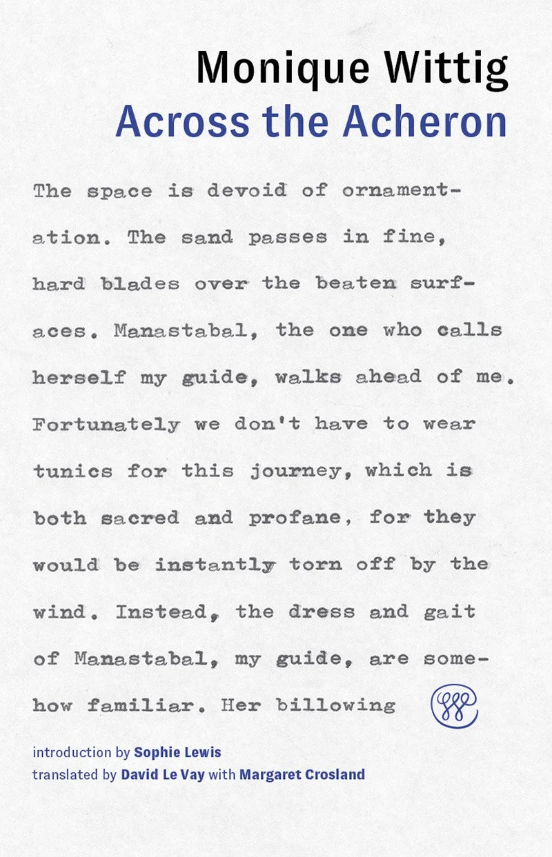 Across the Acheron by Monique Wittig book cover