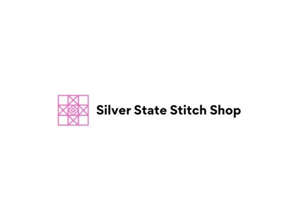 Logo of Silver State Stitch Shop featuring a pink embroidered pattern and black text.