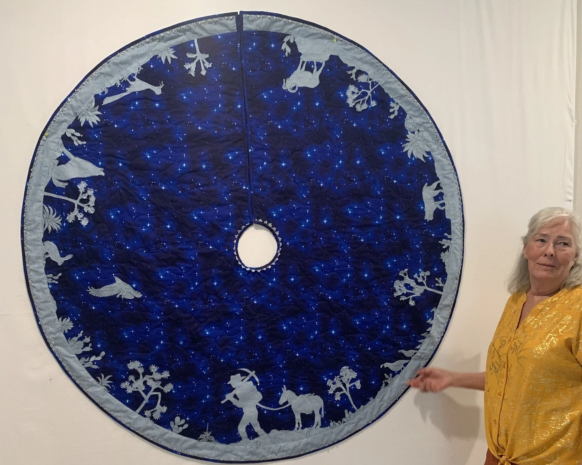 Five-foot tree skirt crafted by Kathalynn.