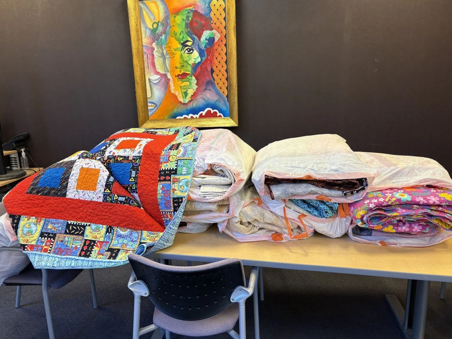 LVQ volunteers crafted 72 quilts for the Girl Scout Camp in Lincoln County, Nevada.