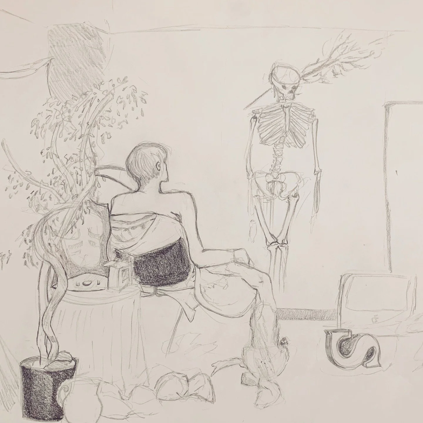 still life study from last semester  #stilllife #drawing #sketch #stilllifedrawing