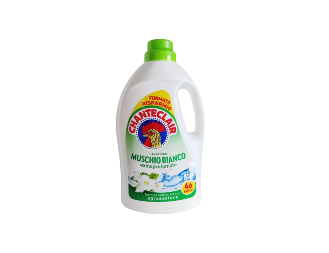 Chanteclair Lavatrice Muschio Bianco Flüssigwaschmittel 2,07 L – 46 Waschgänge  Frisch duftende Reinigung