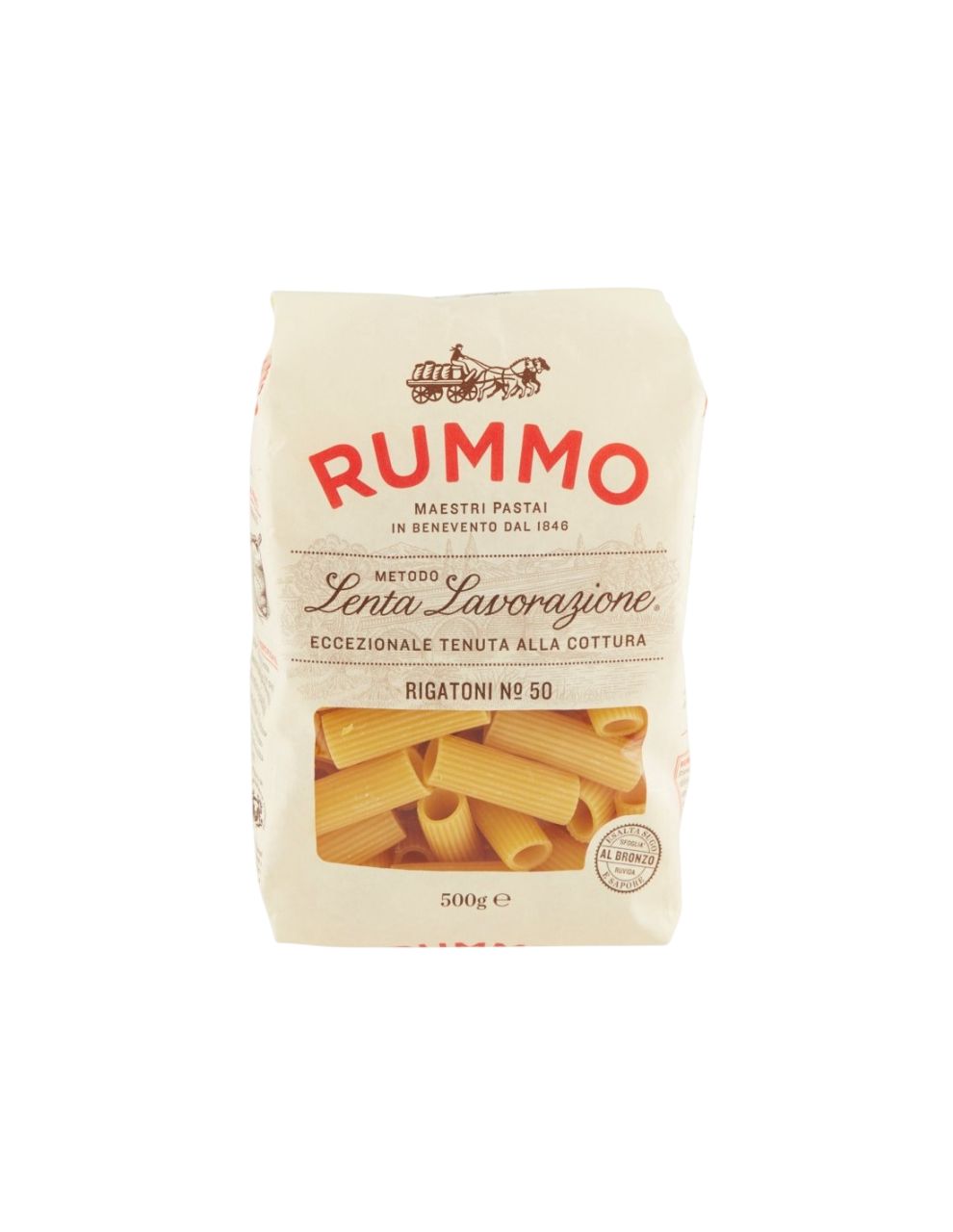 Rummo Rigatoni No. 50 Hartweizennudeln 500 g – Italienische Premium-Pasta