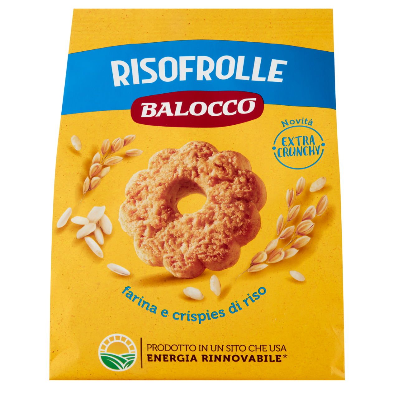 Balocco Risofrolle Kekse mit Reismehl 700 g – Italienische Extra Crunchy Frühstückskekse mit Reis