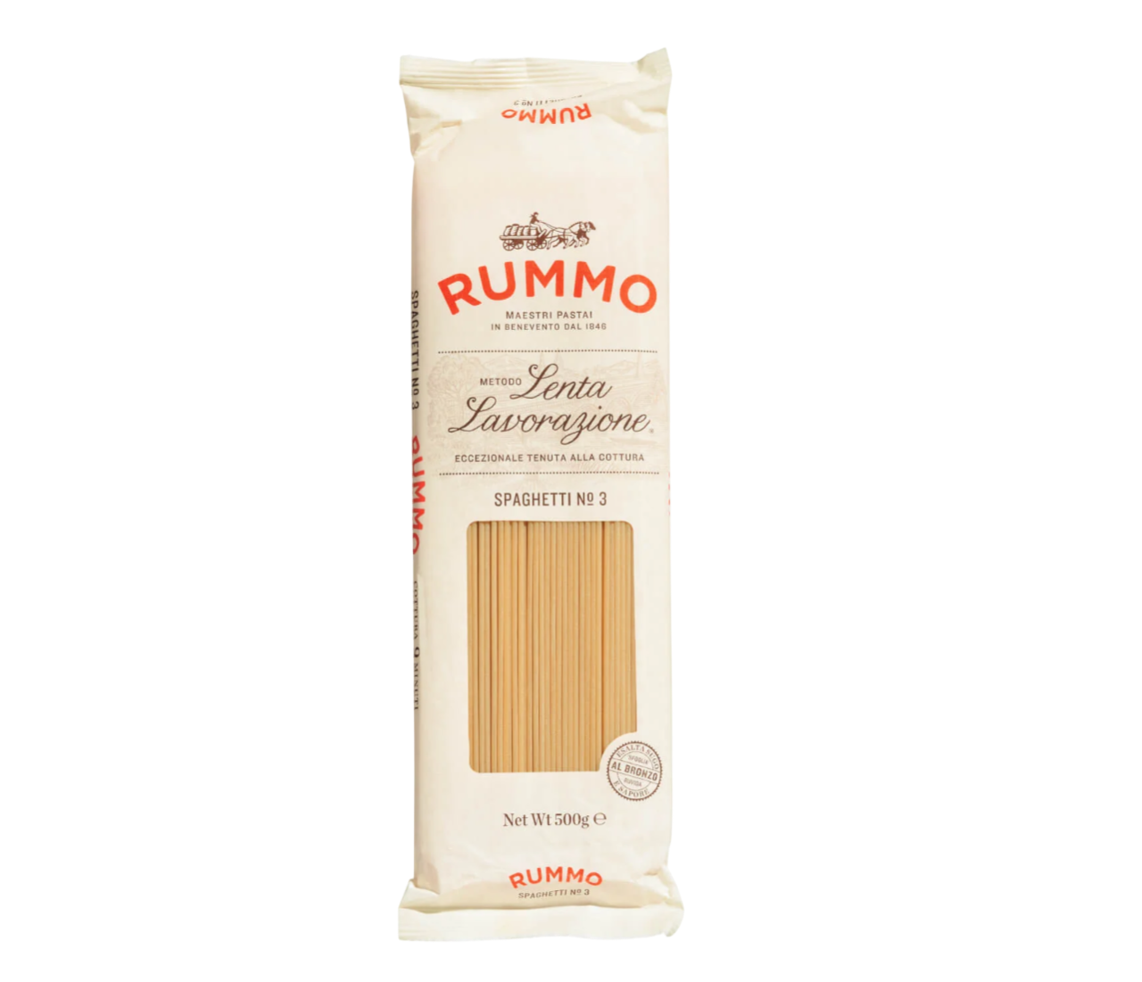 Rummo Spaghetti No. 3 Hartweizennudeln 500 g – Klassische italienische Pasta
