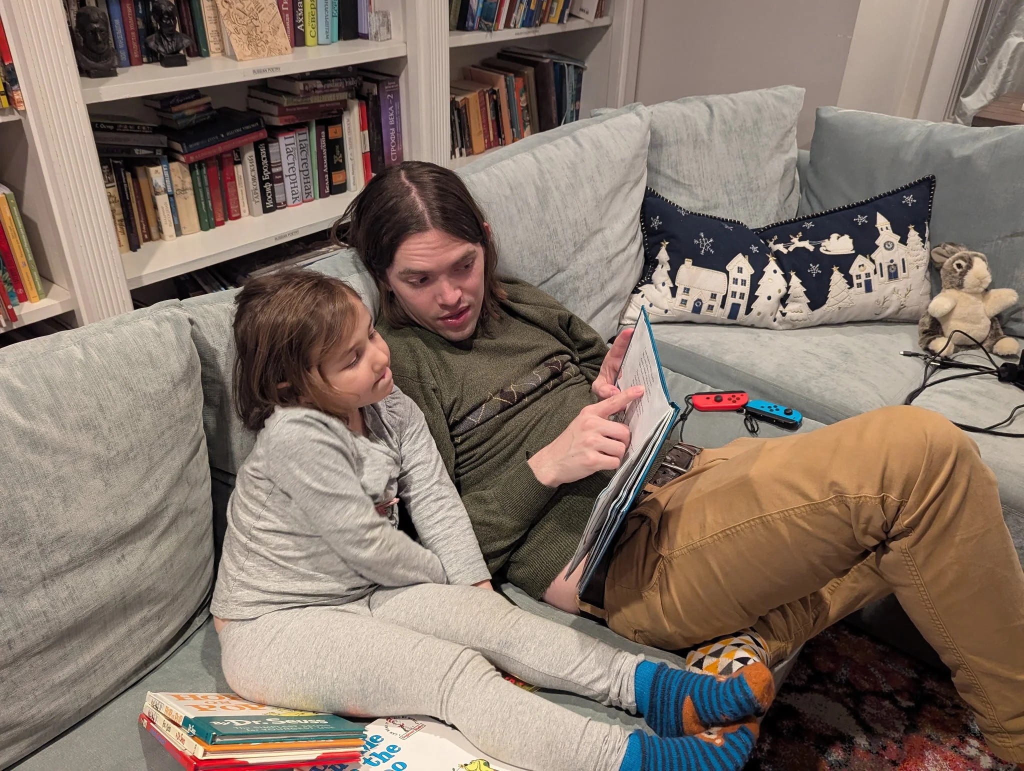 Teaching Tali to read!