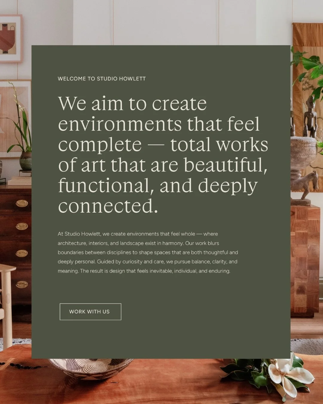 The spaces we love most come from thinking holistically &mdash; inside and out, structure and atmosphere, big ideas and small moments.

Here&rsquo;s a look at how that approach shows up in our work.

If you&rsquo;re starting to imagine what&rsquo;s n