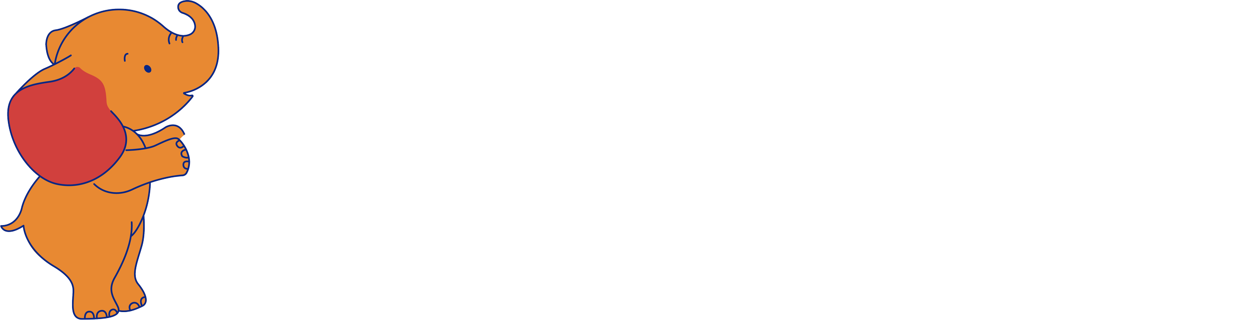 Logo for Curious Elephant. Features a cartoon elephant holding a red heart, with the text "Curious Elephant" and slogan "Fostering Play + Stream + Intentionality."