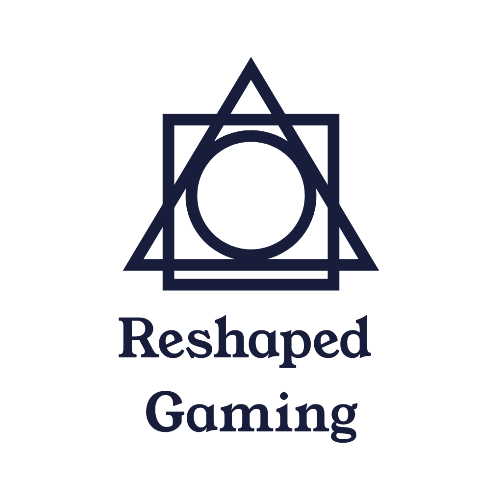 Reshaped Gaming's Logo with a title