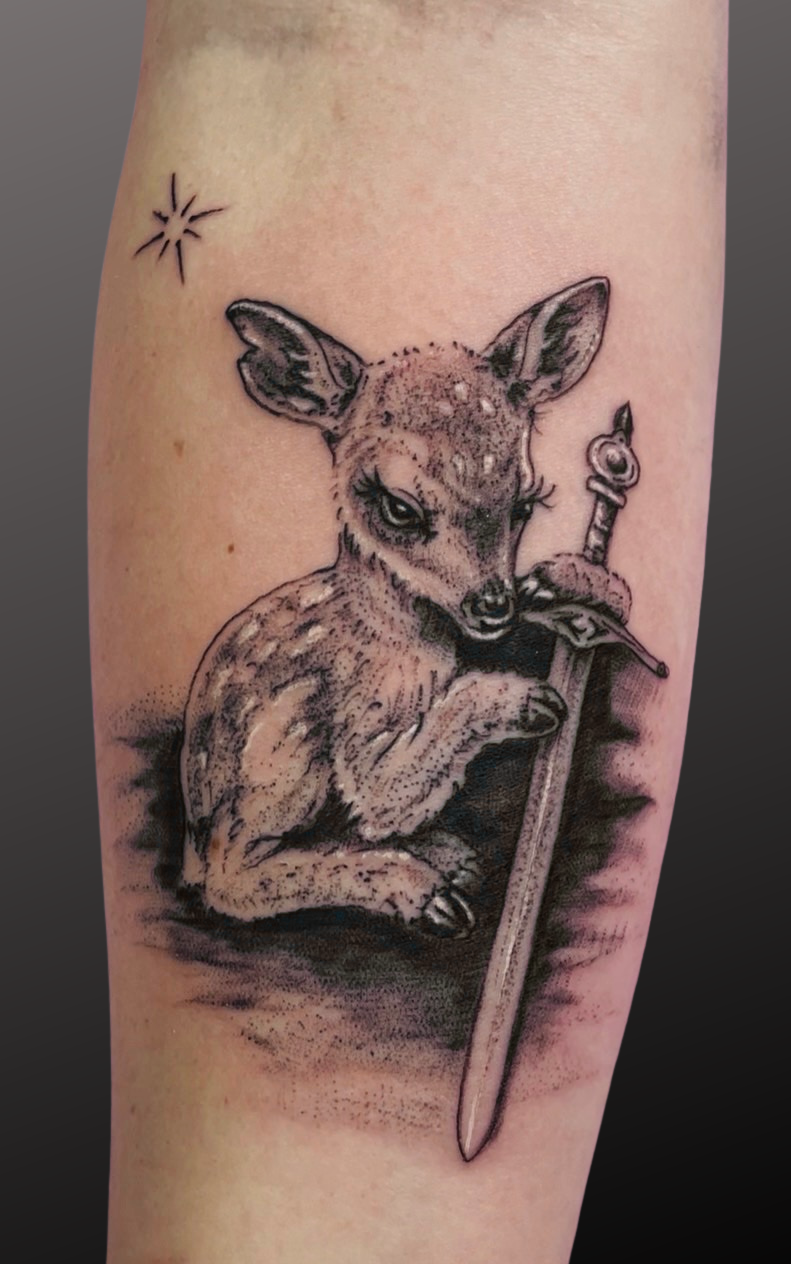 deer and sword tattoo shelton ct