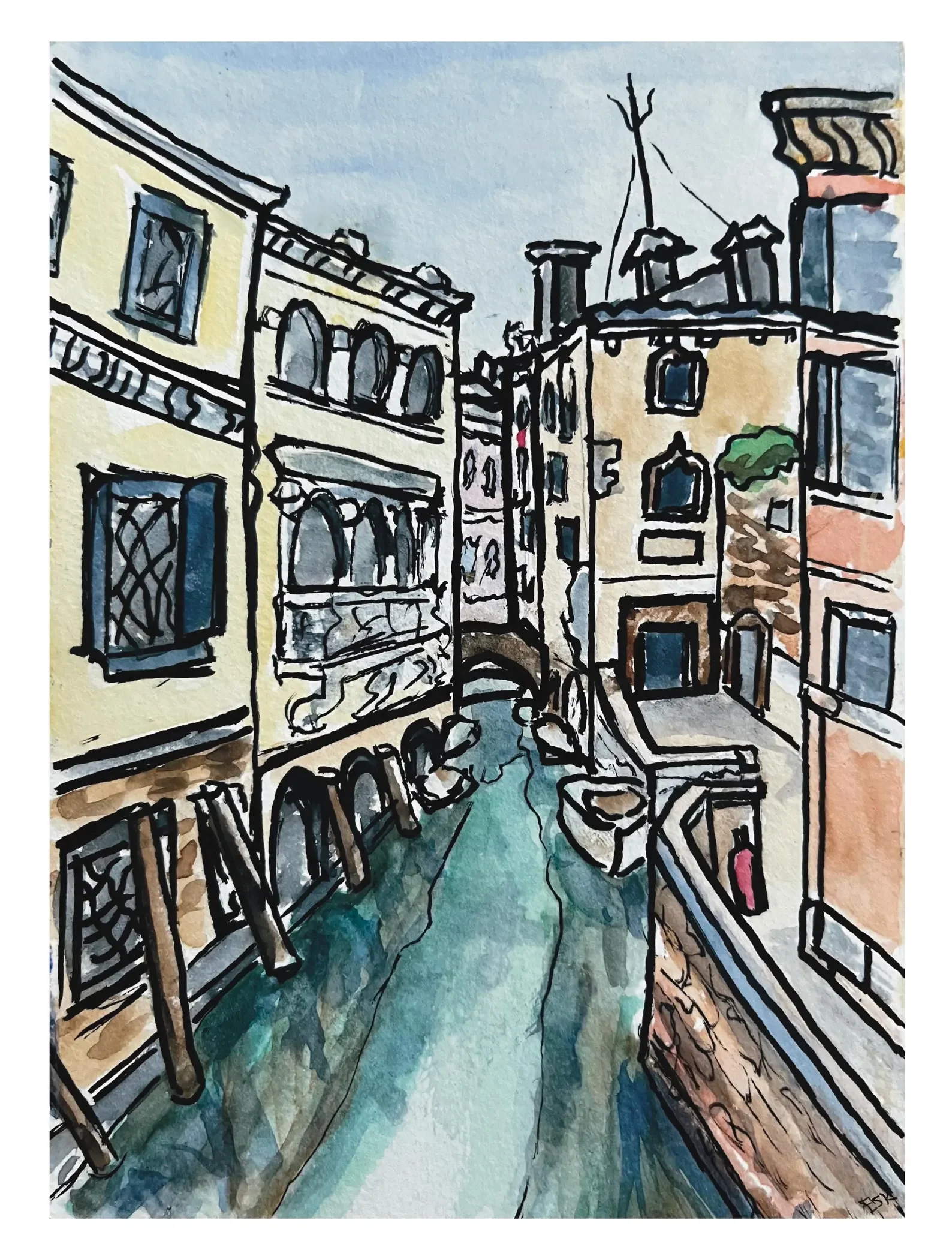 Canal of Venice, print