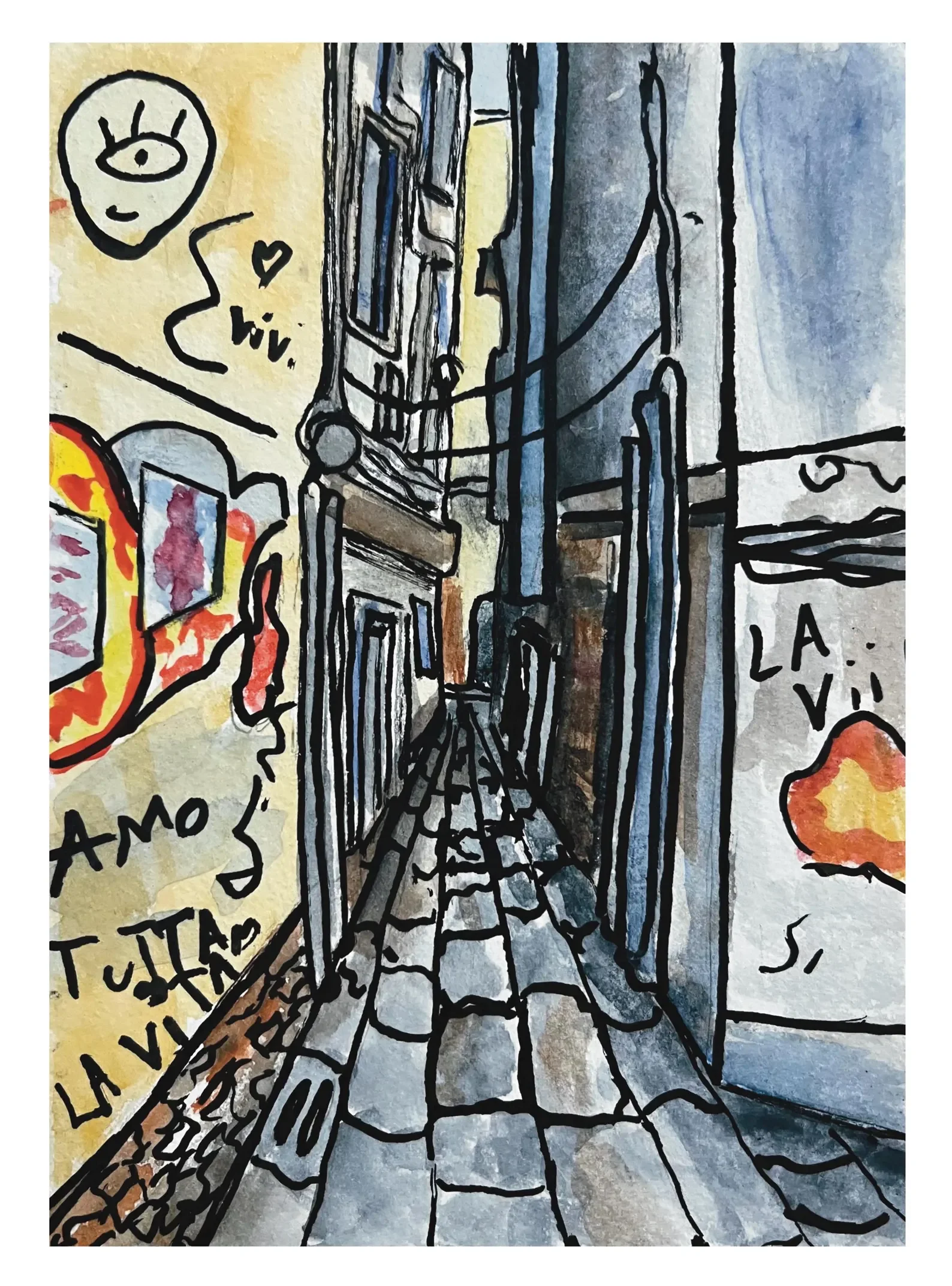 Venice Alley, print