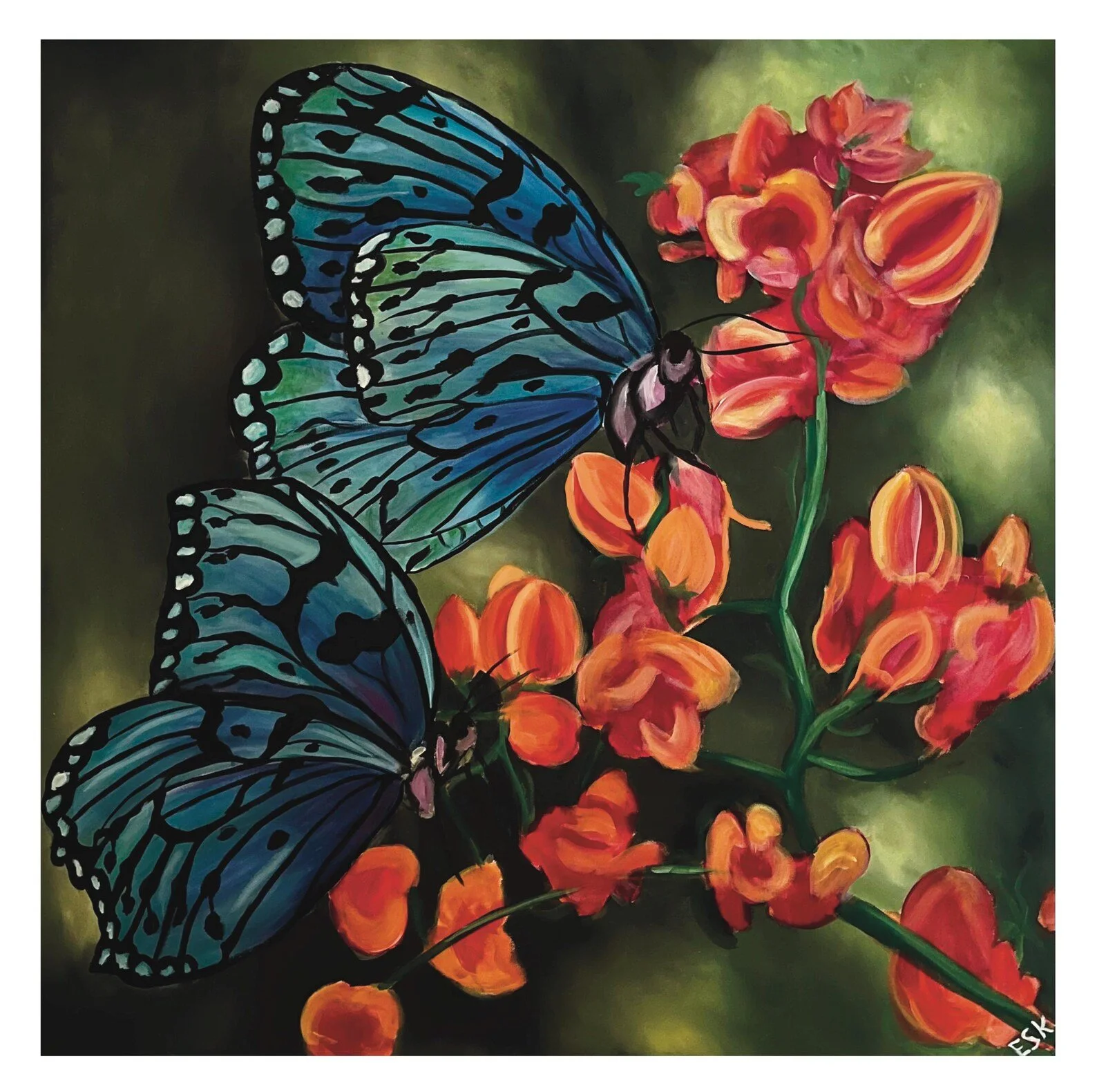 Vibrant Butterflies, print