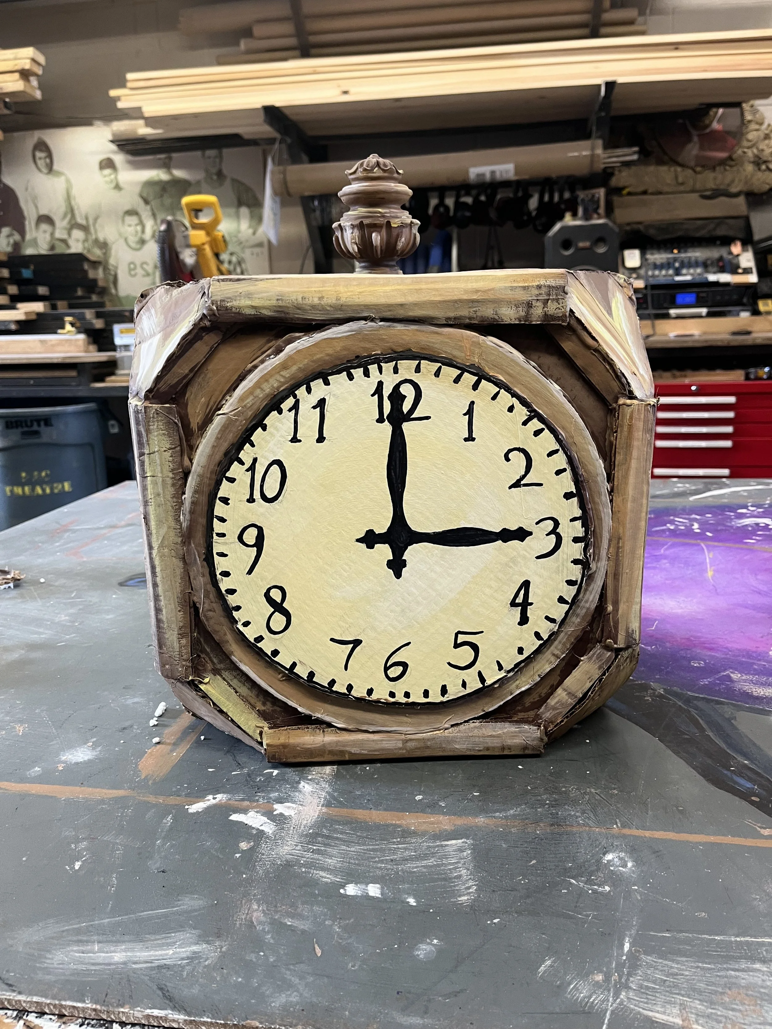 Cardboard clock