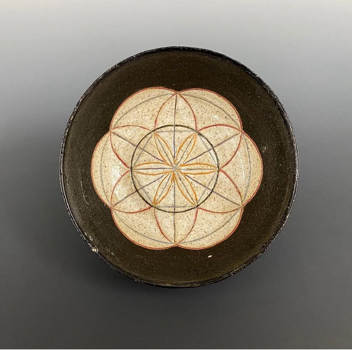 Geometric ceramic bowl
