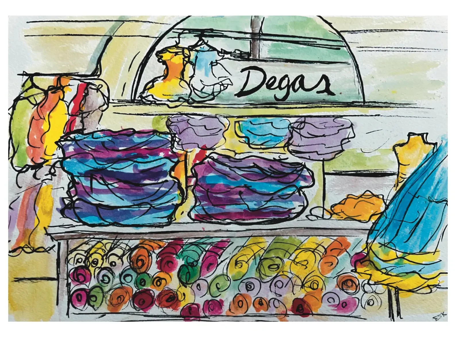 The Ballet Seamstress’s Studio, print