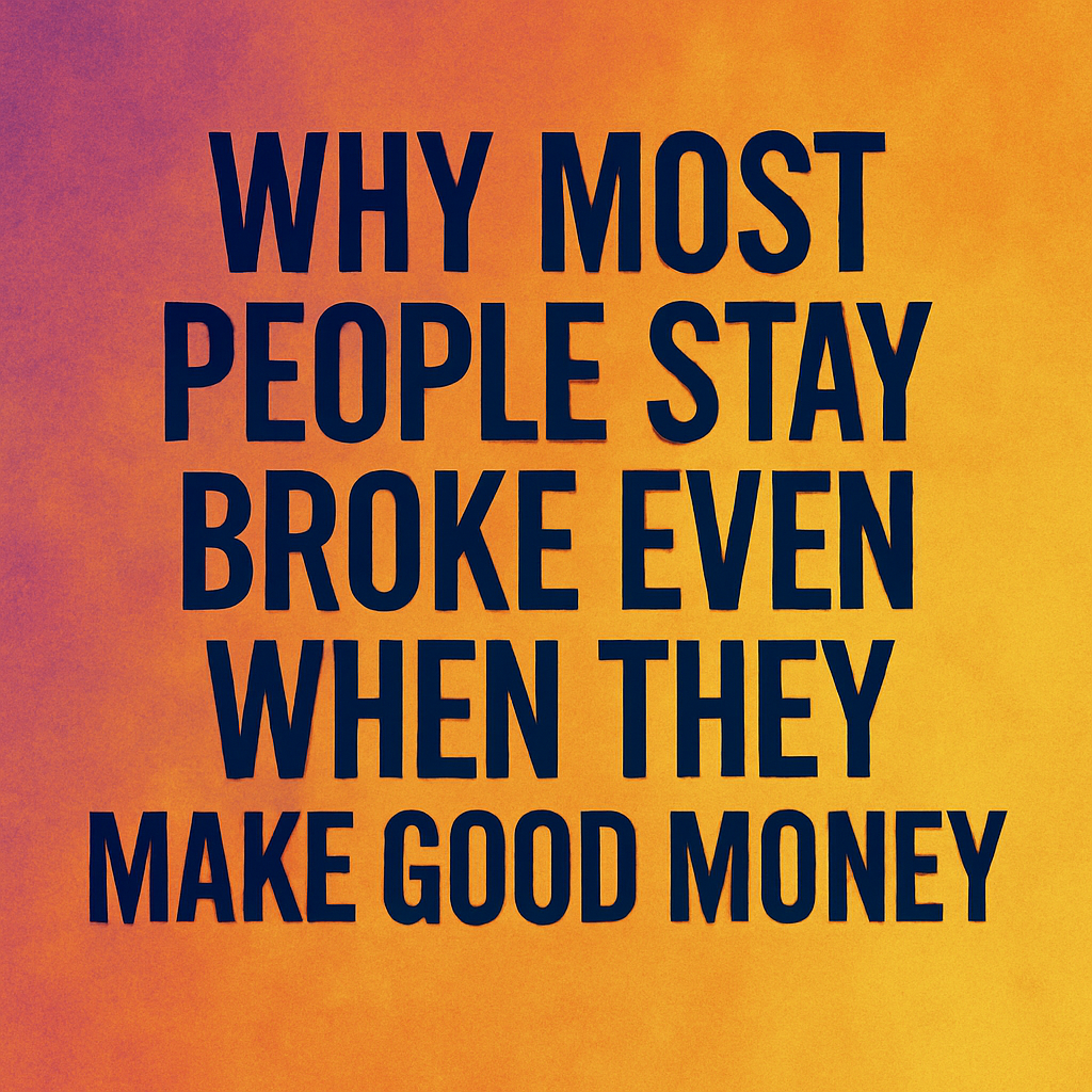 Why Most People Stay Broke Even When They Make Good Money  (A Story About Fear, Discipline, and Getting Your Financial Life Back)