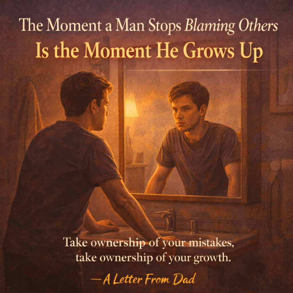 The Moment a Man Stops Blaming Others Is the Moment He Grows Up