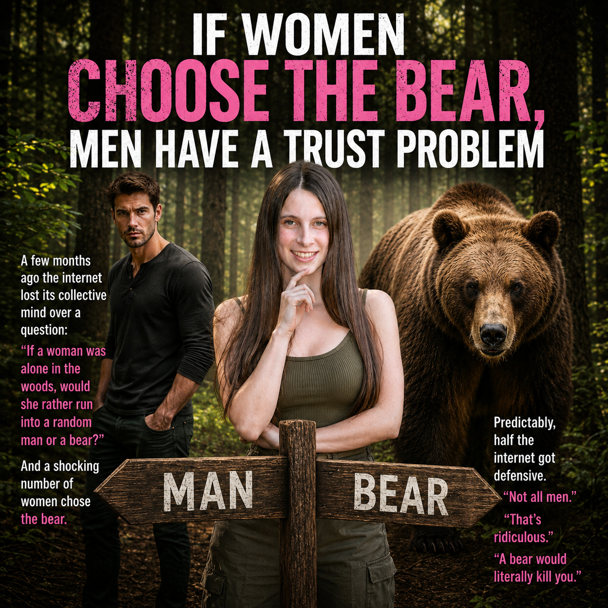 If Women Choose the Bear, Men Have a Trust Problem