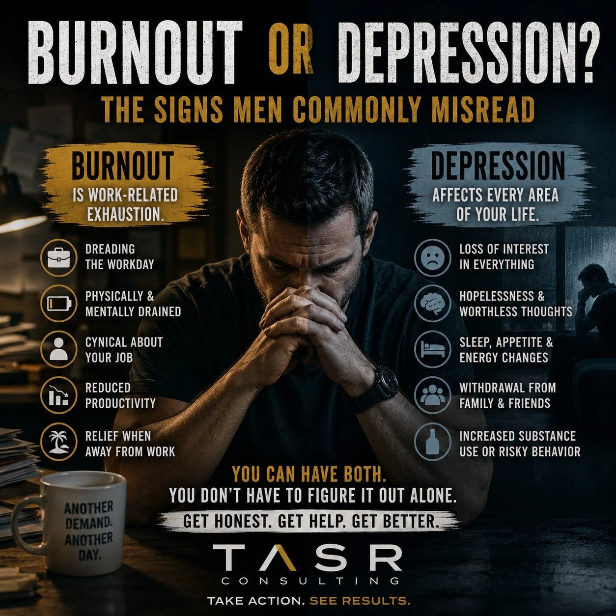 Burnout or Depression? The Signs Men Commonly Misread