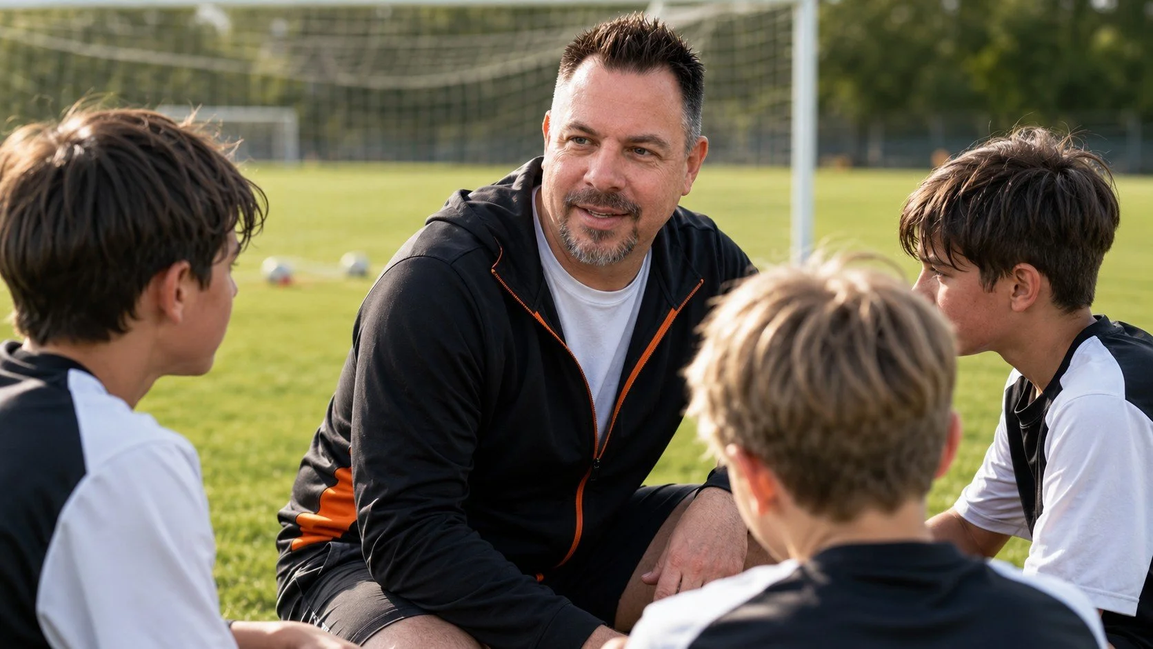 Christopher Wells coaching youth soccer