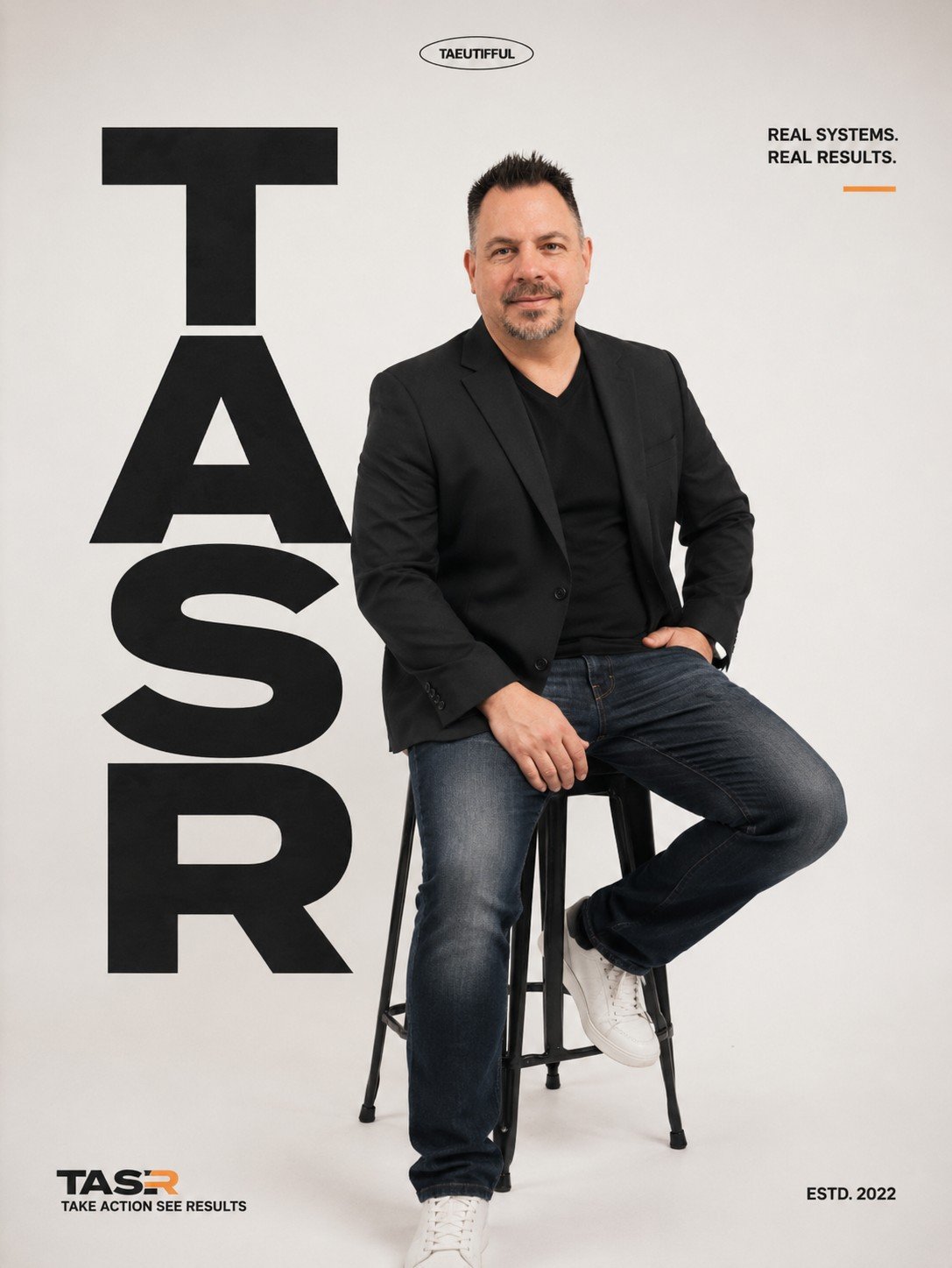 Christopher Wells holding a TASR sign