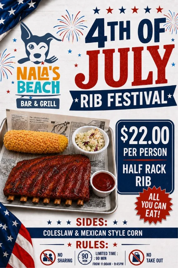 Nala's 4th of July All-You-Can-Eat Rib Festival Poster