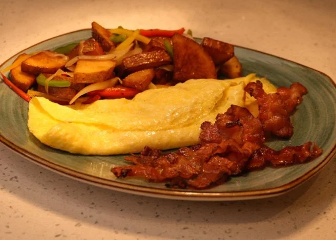 Omelet and Bacon 