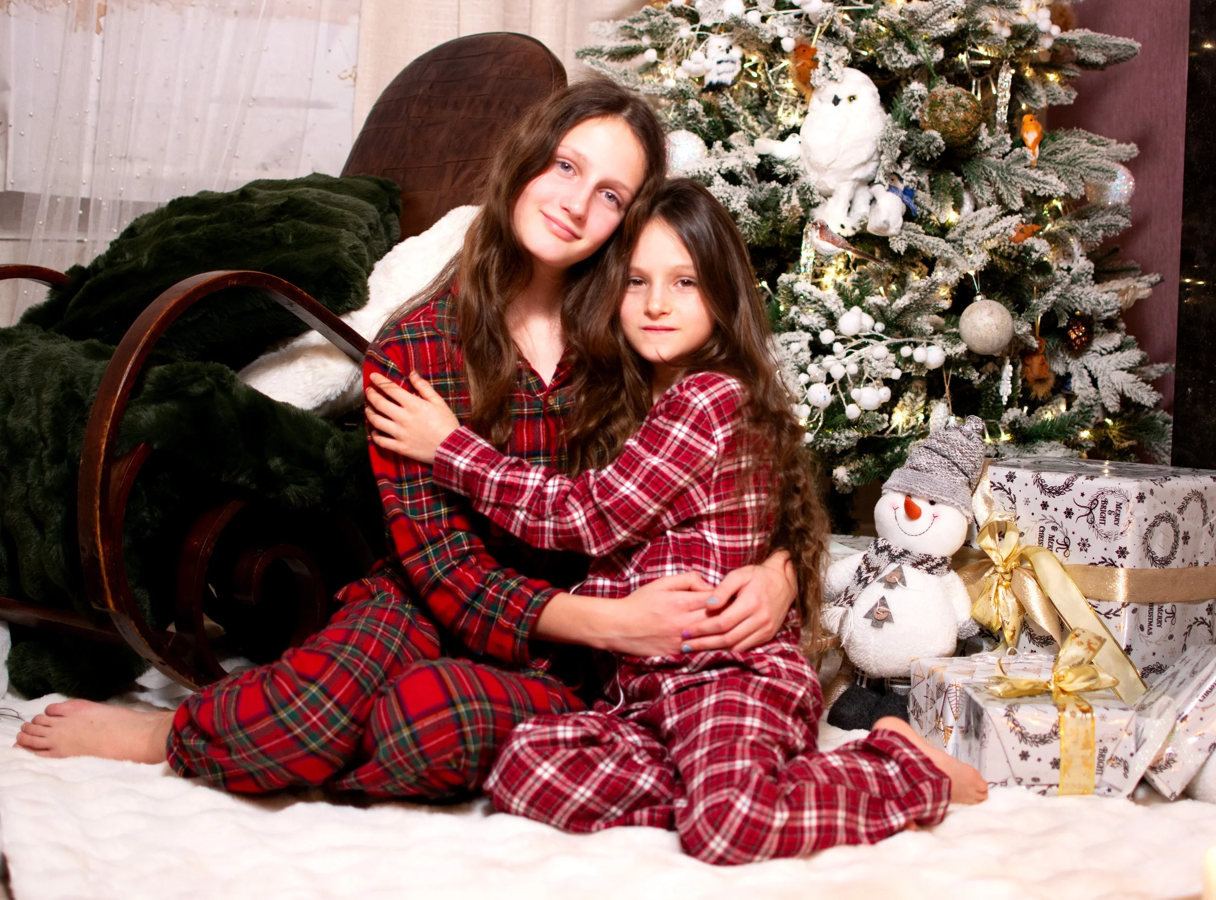 Kerstfotoshoot met kaartontwerpen