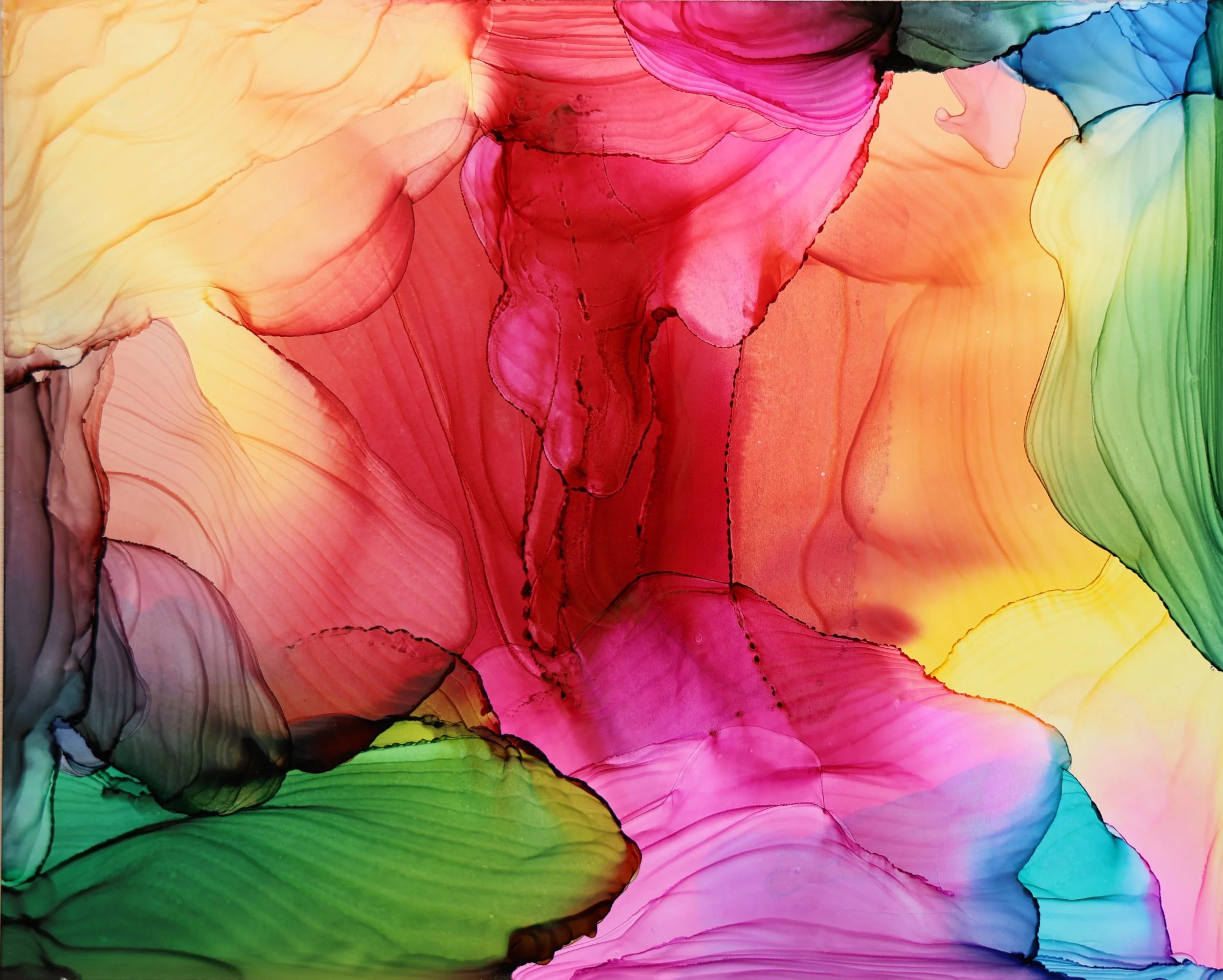 Abstract painting, colored painting, acrylic painting, watercolor