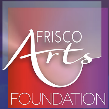 Frisco Arts Foundation logo with stylized text and purple background.