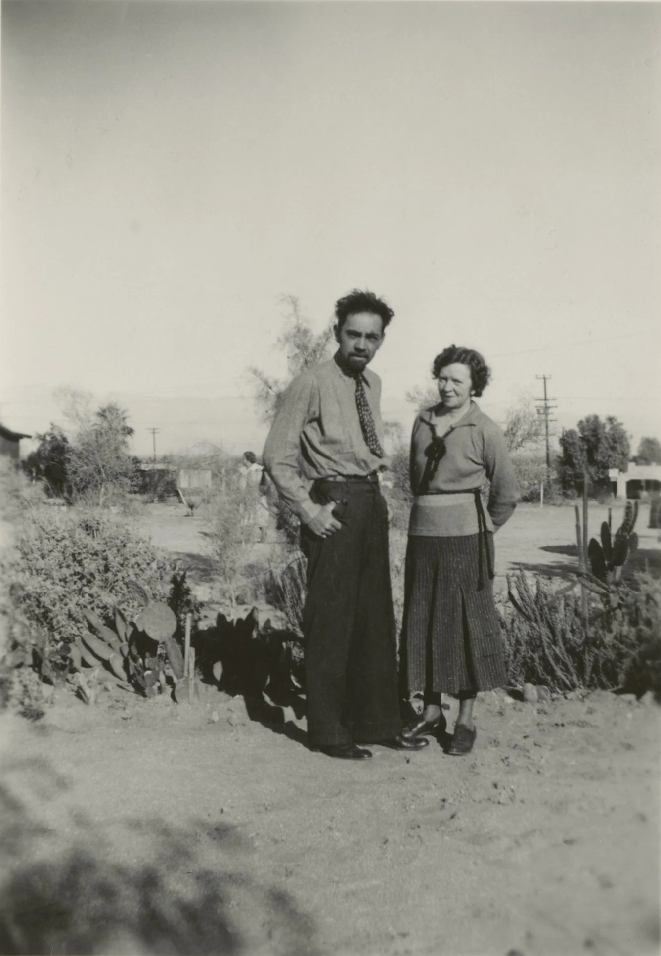 Raymond and Vera Jonson visiting Agnes Pelton’s home, Cathedral City, California, Christmas 1935