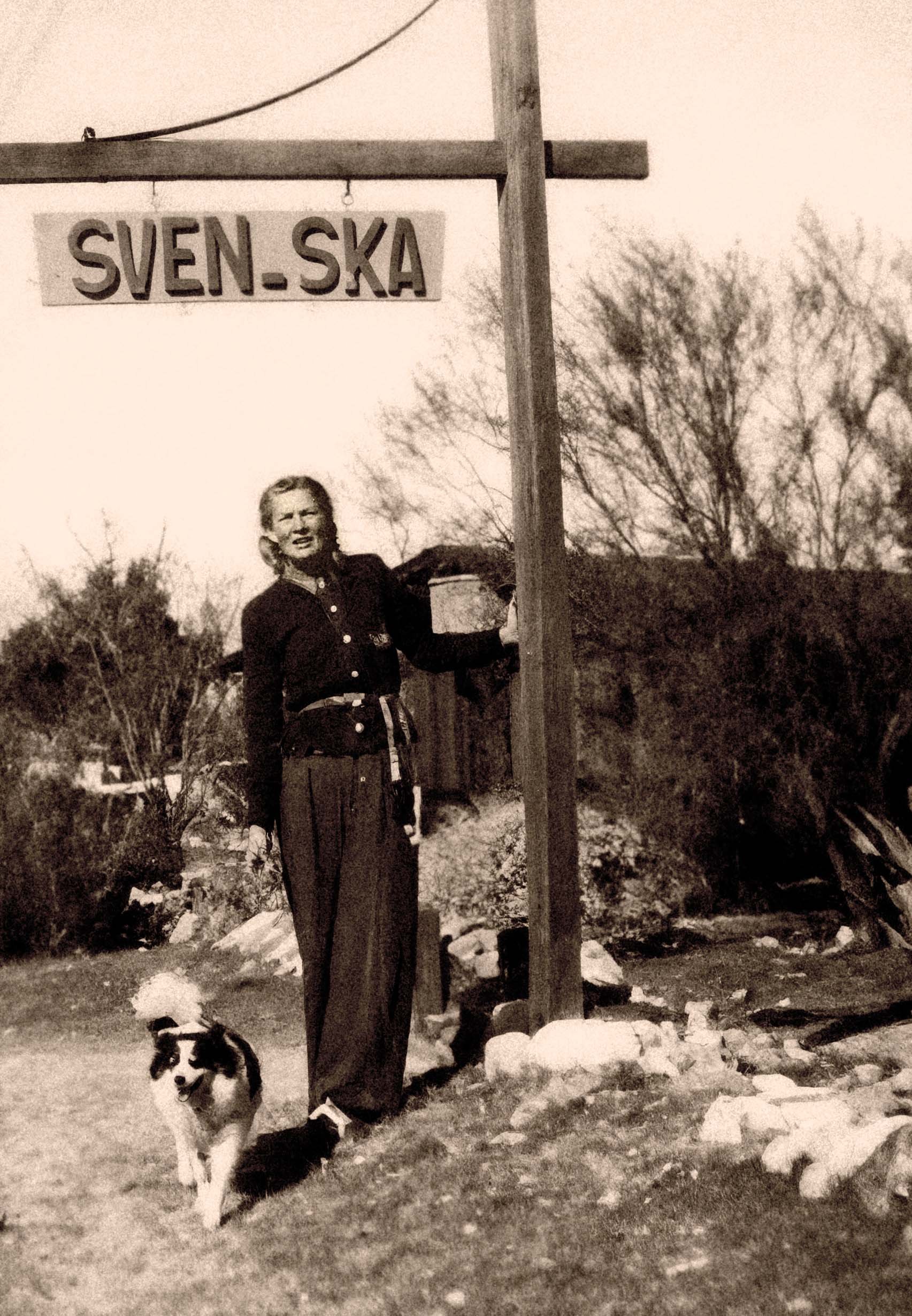 Christina Lillian on her property, the Sven-Ska artists’ colony.