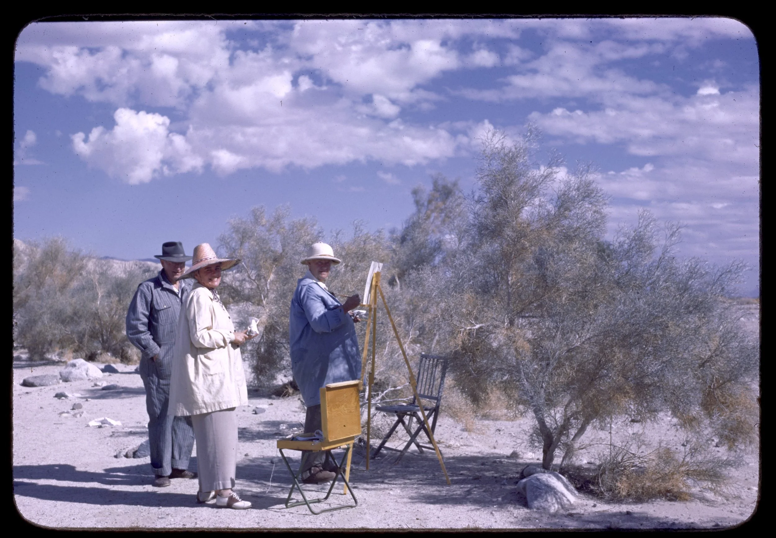 Matille “Billie” Prigge Seaman, directing a painting class in Box Canyon, c. 1947. By Ellis, Wilson Davis