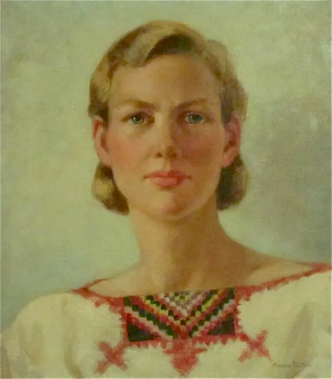 Agnes Pelton’s portrait of Christina Lillian, date unknown. Oil on canvas. 