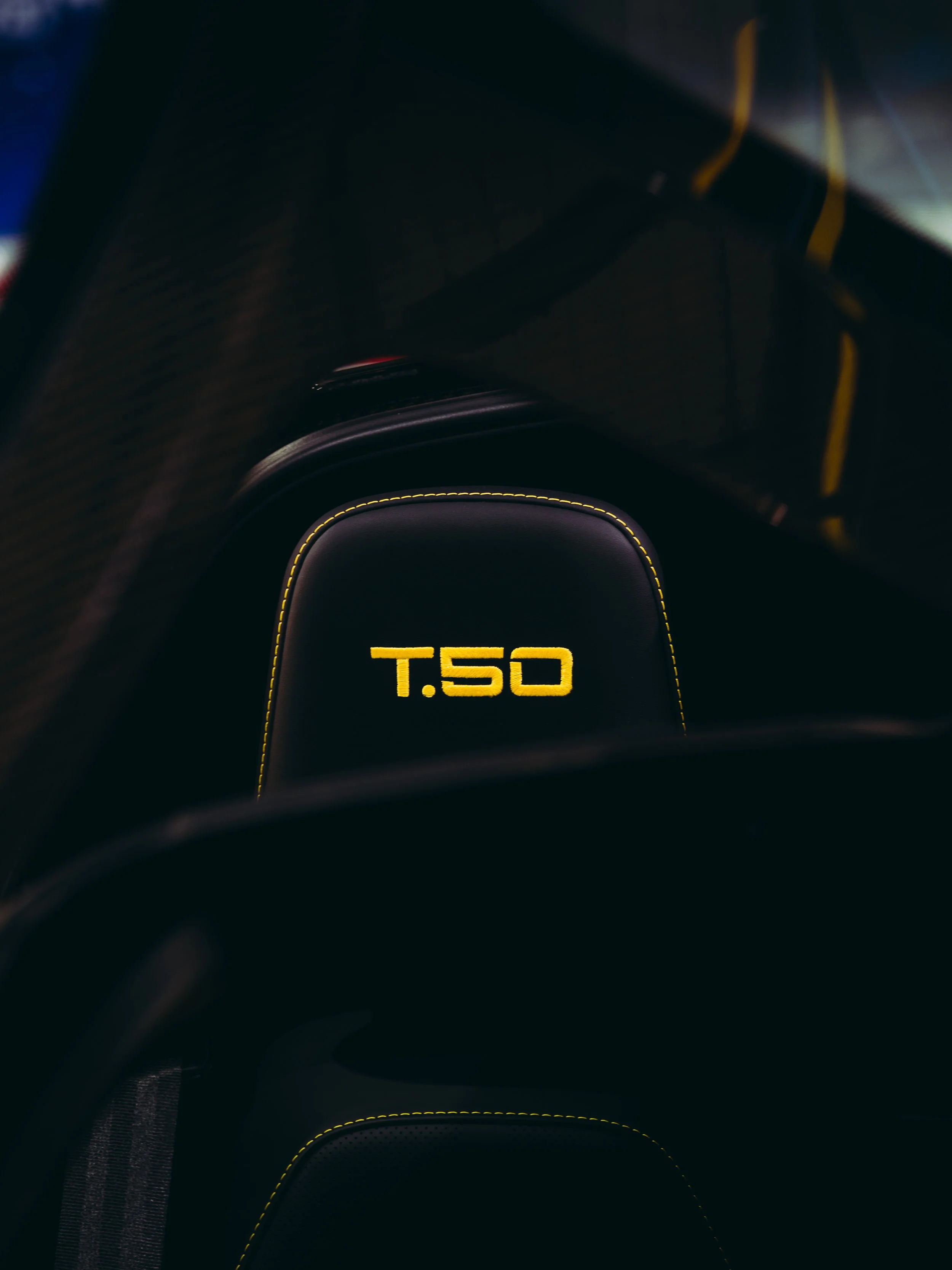 GMA T.50 headrest detail shot