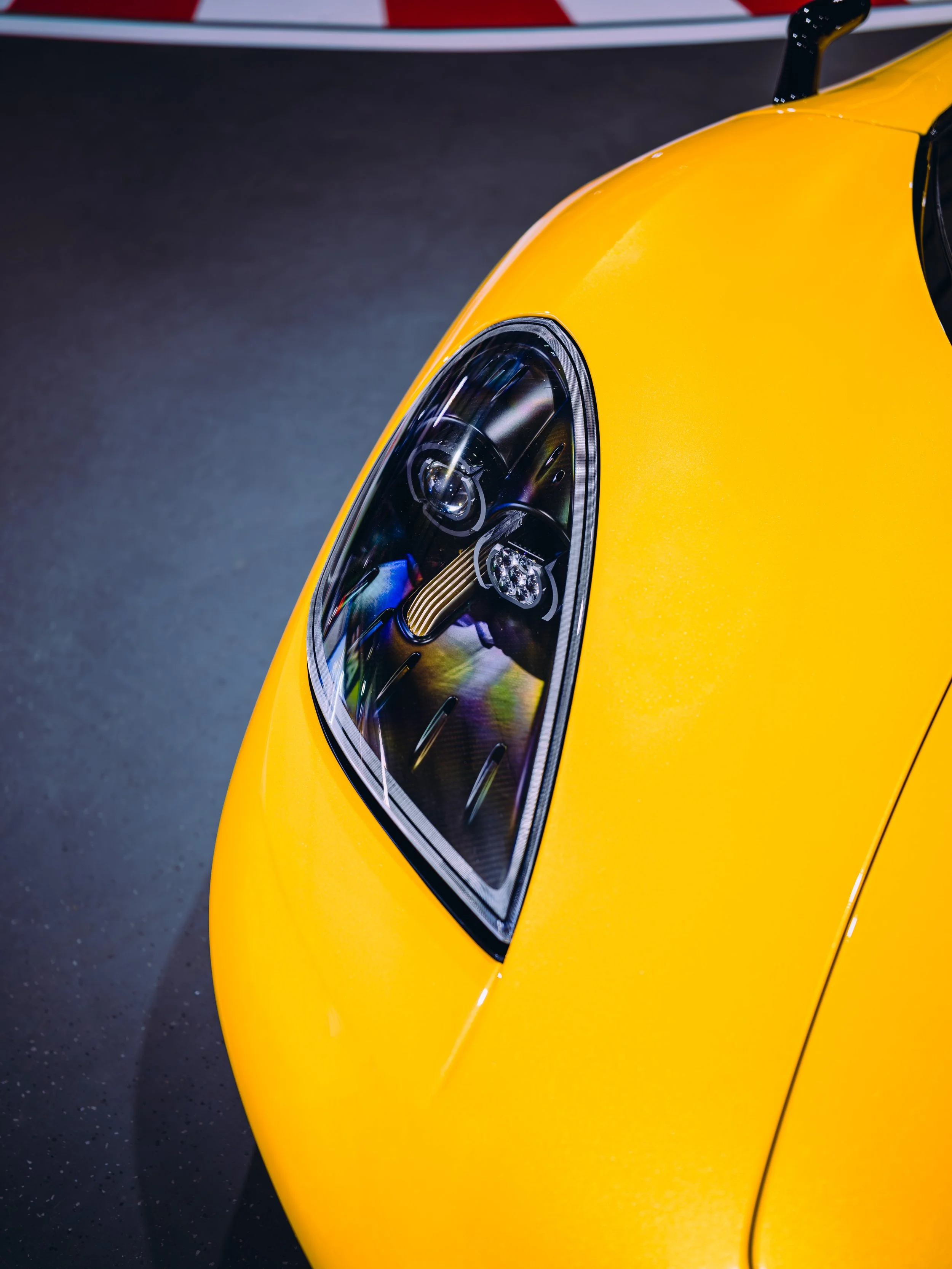 GMA T.50 front right headlight detail shot