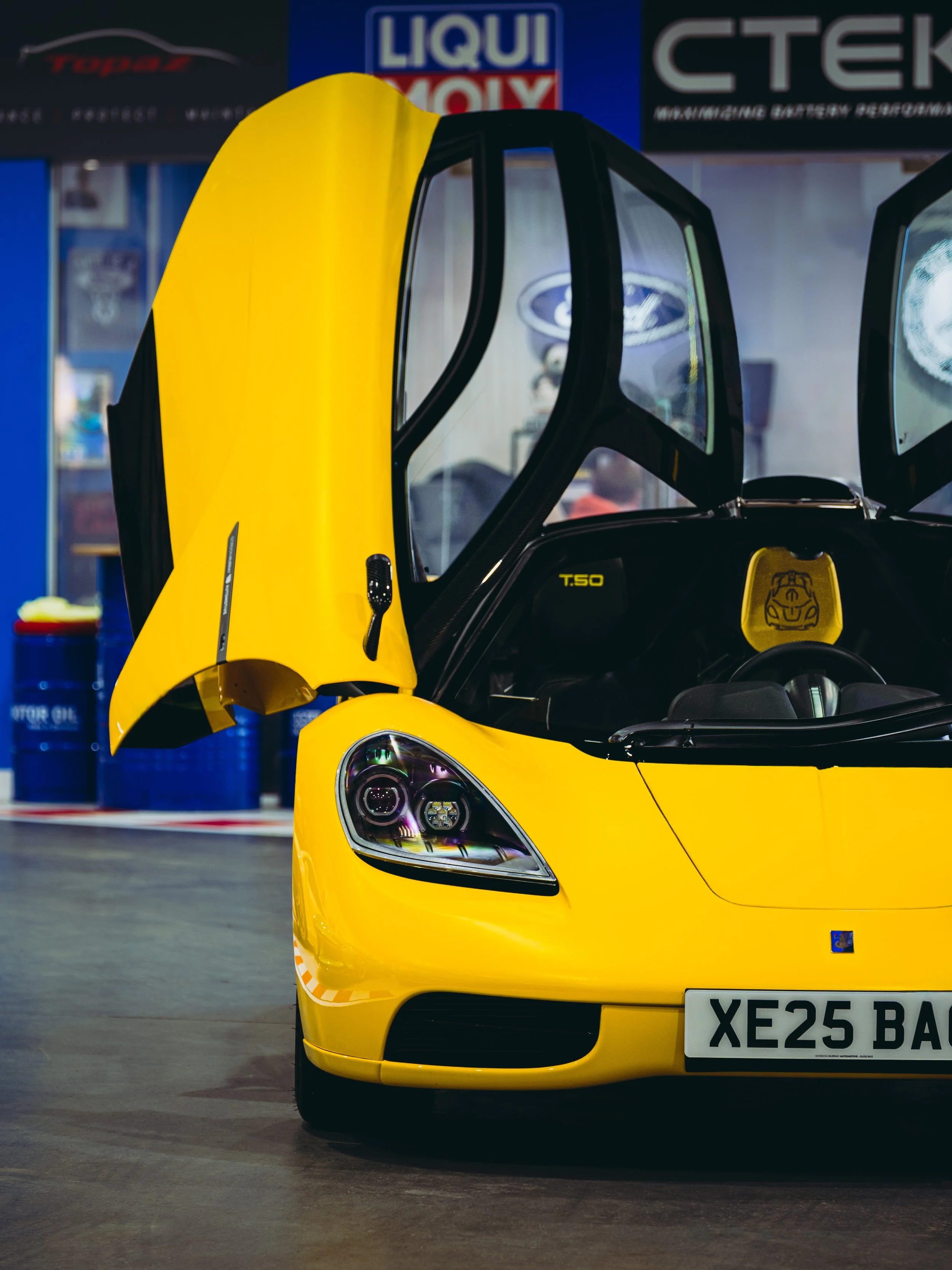 GMA T.50 Front Right headlight Shot with Doors Up