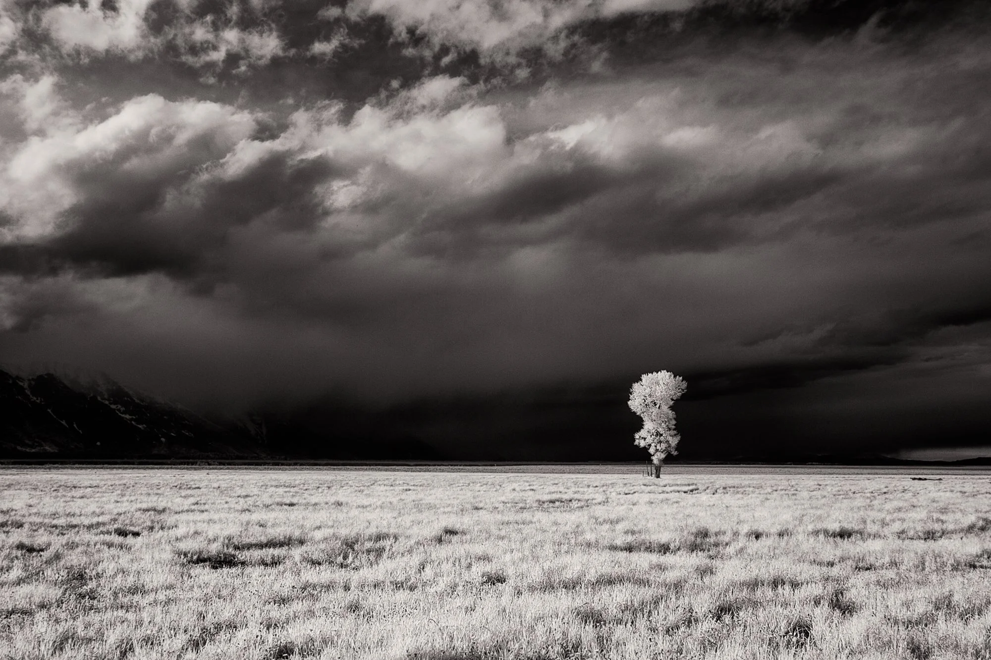Stormy Skies at Grand Teton in Infrared