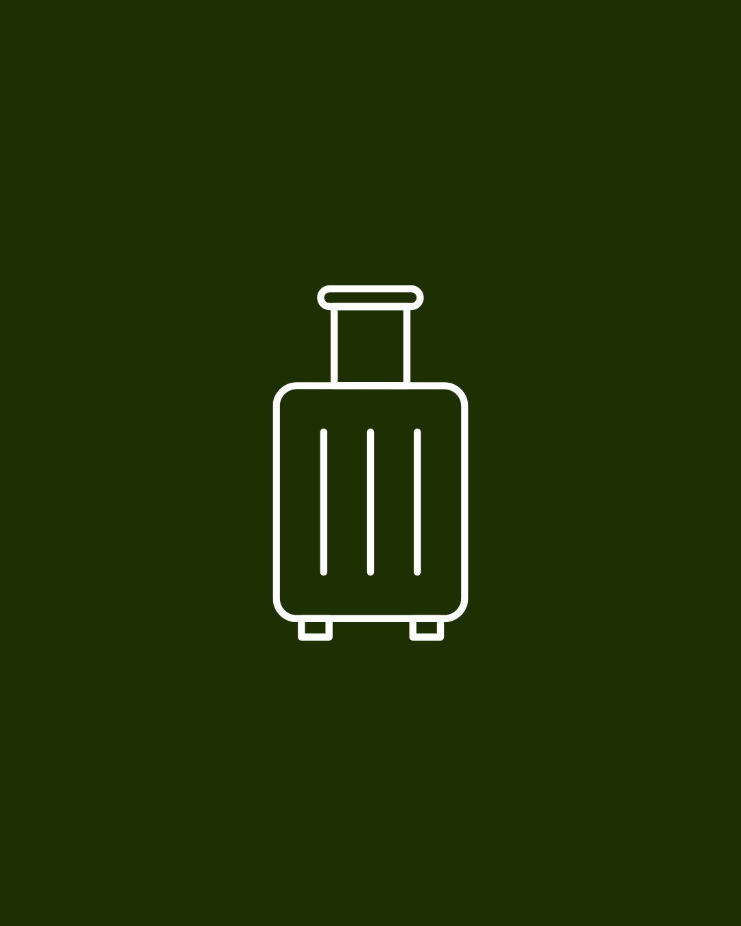 Simple line drawing of a suitcase with an extended handle