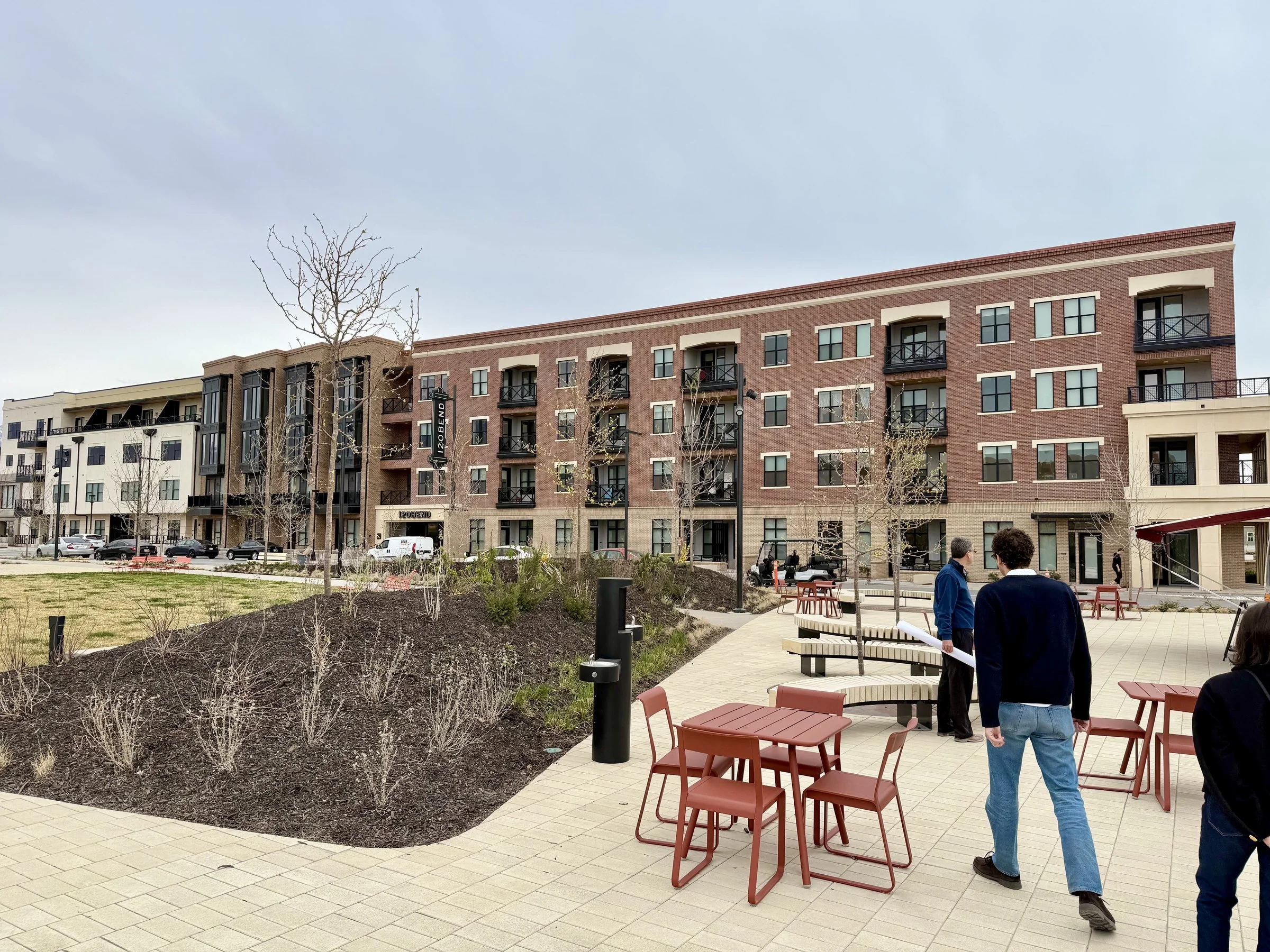 Completed first-phase residential and plaza at Utah City.