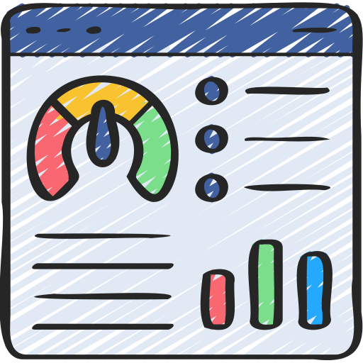 Weather or climate control dashboard with temperature gauge, three indicator lights, and bar graph.