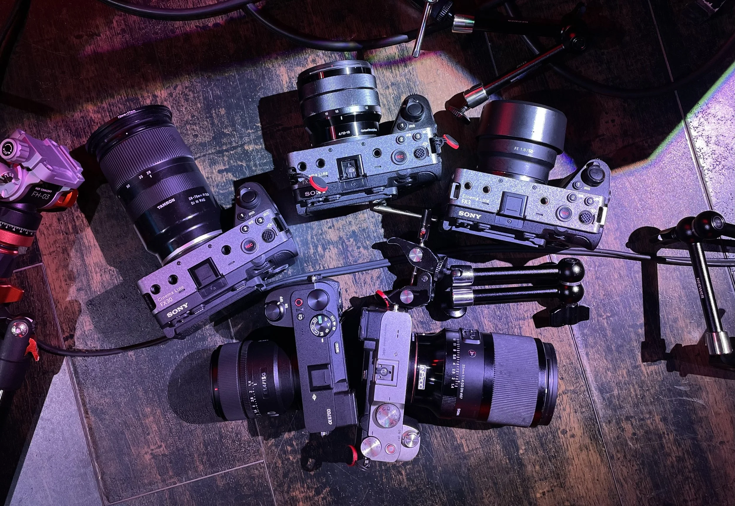 5 cameras profesionnelles SONY pour de la video de mariage haut de gamme et authentique