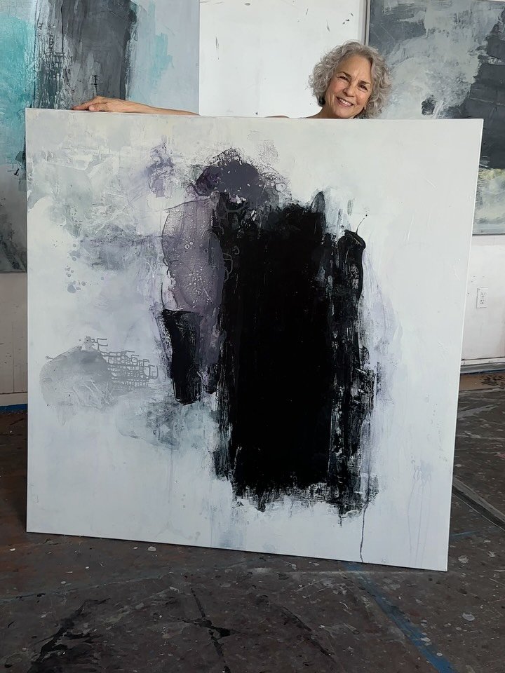 A look at "Strange Fruit" from my studio 🎨🖌️
54x54 mixed media 
.
.
.
@stanekgallery #stanekgallery #philadelphiaartist #phillyart #mixedmediaartist #abstractart #acrylicpaint
