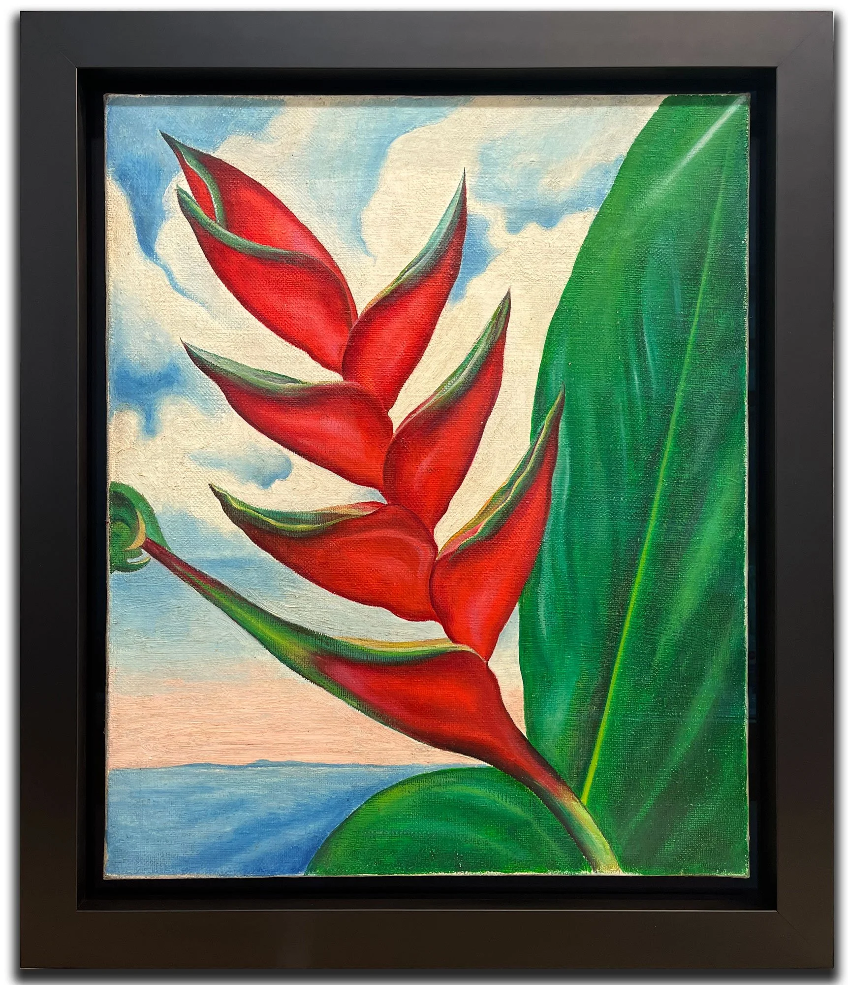 Original Georgia O’Keeffe painting framed by Andrew Legere, photographed for a private residential art collection with a clean, archival presentation.