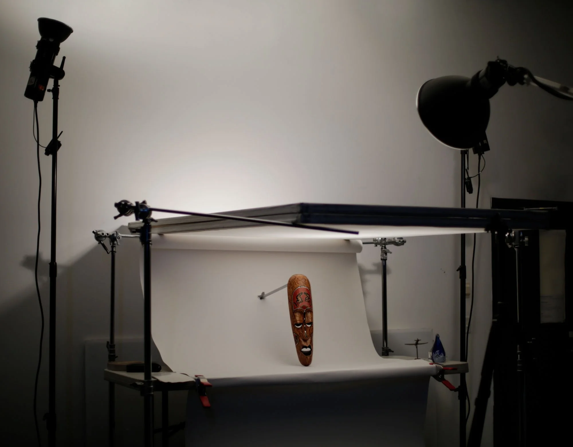 Mask photographed in a tabletop studio setup for product photography by Vancouver commercial photographer Andrew Legere.