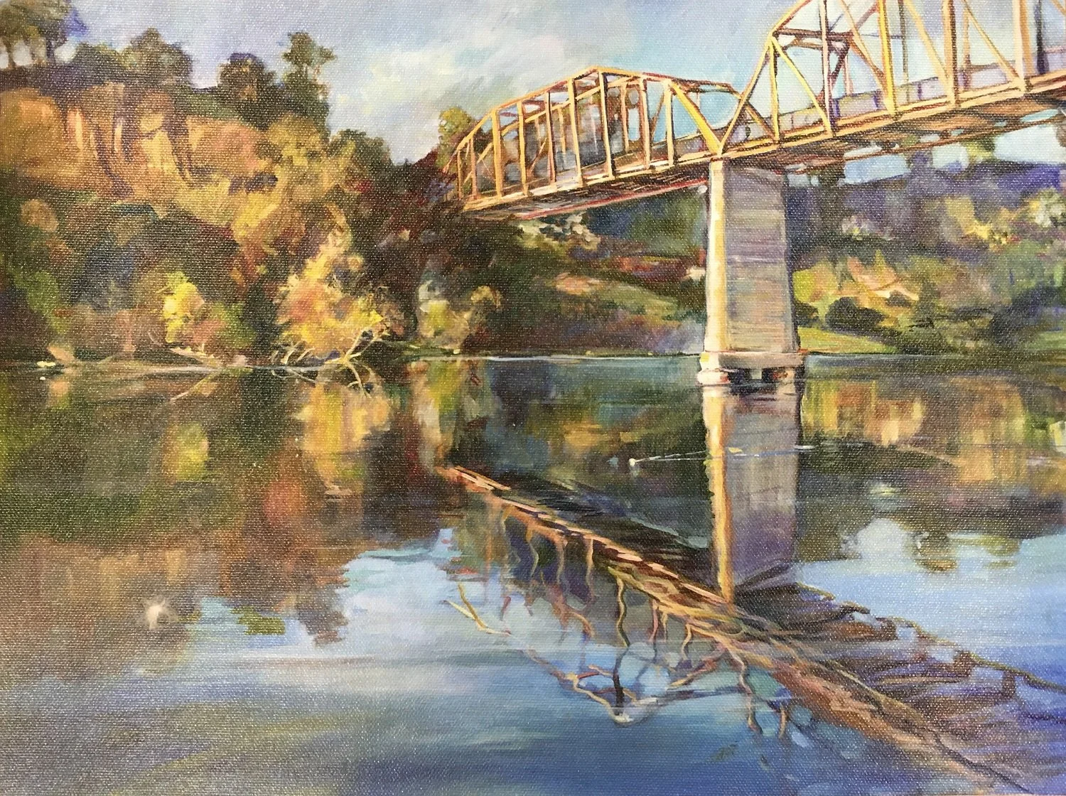 Fairoaks Walking Bridge Catching The Light