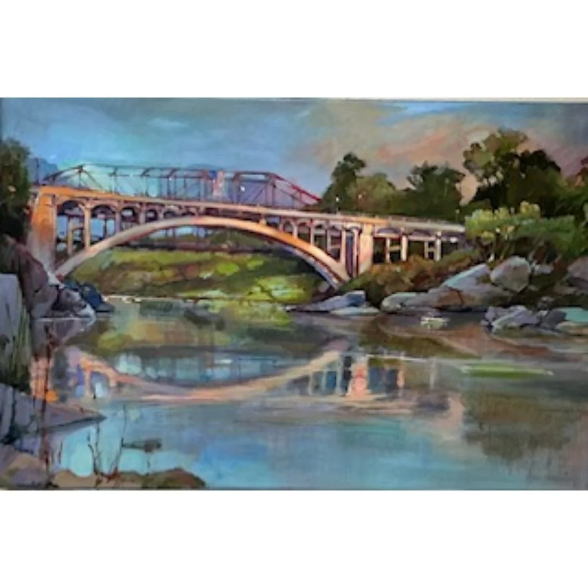 “Twilight View of Rainbow Bridge” - 24"x36” - Oil on Canvas